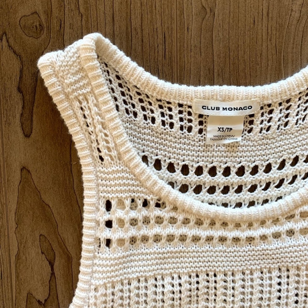 Club Monaco Off-White Knit Top - Picture 4 of 4